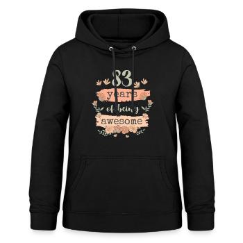 83 Gift Birthday Years Saying Funny - Women's Hoodie - black - Front - AI Model Female 172 light (172cm)