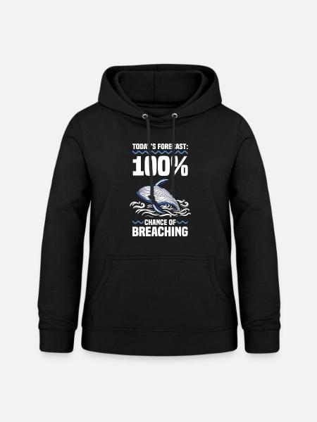 Wale beobachten Blauwal Meeressäuger - Frauen Hoodie - Schwarz