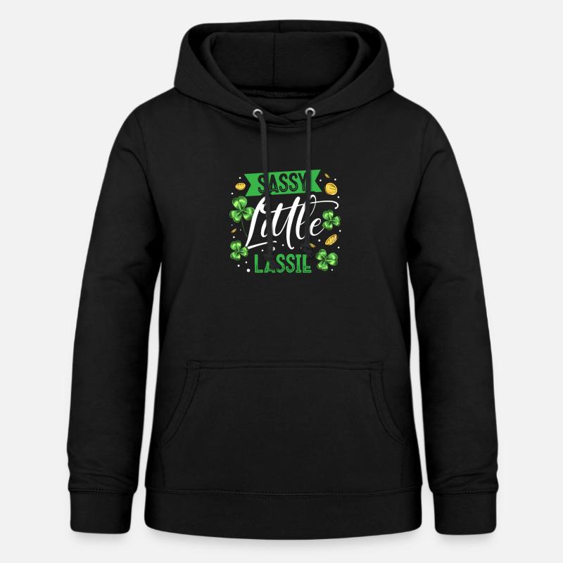 Sassy Little Lassie Irish Pride Saint-Patrick - Sweat à capuche Femme - noir