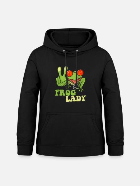 Frog Lady - Frauen Hoodie - Schwarz
