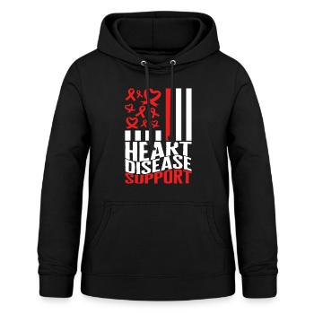 Herzchirurgie Shirt, Herzkrankheit Stütz-Tee, - Frauen Hoodie - Schwarz - Vorne - AI Model Female 172 light (172cm)