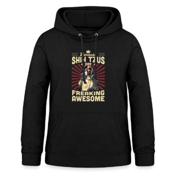 Shih Tzu - Women's Hoodie - black - Front - AI Model Female 172 light (172cm)