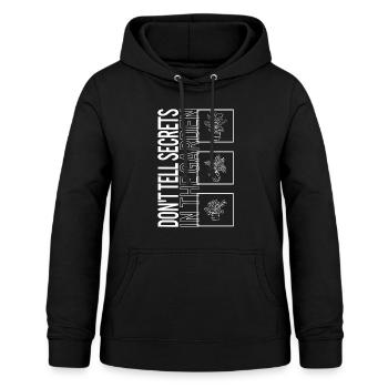 Erzählen Sie keine Geheimnisse im Garten, Gartenpflanze - Frauen Hoodie - Schwarz - Vorne - AI Model Female 172 light (172cm)