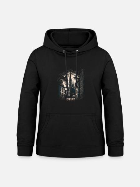 Erfurt - Frauen Hoodie - Schwarz