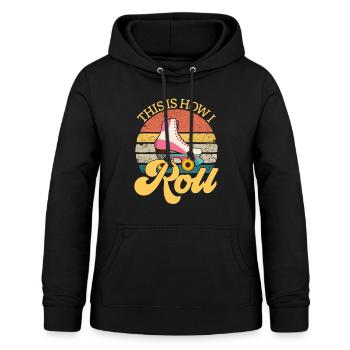 So rolle ich lustige Roller -Skater -Frauen - Frauen Hoodie - Schwarz - Vorne - AI Model Female 172 light (172cm)