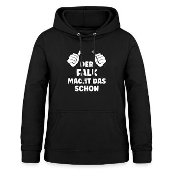 Falk Lustiger Spruch Vorname Name Falk - Frauen Hoodie - Schwarz - Vorne - AI Model Female 172 light (172cm)