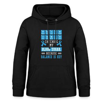 Pancréas diabétique - Sweat à capuche Femme - noir - Devant - AI Model Female 172 light (172cm)