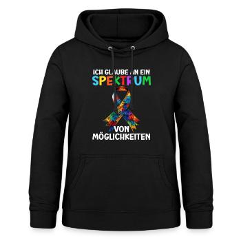 Autismus Ich glaube an ein Spektrum von - Frauen Hoodie - Schwarz - Vorne - AI Model Female 172 light (172cm)