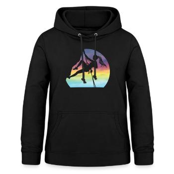 Grimpez comme une fille Femmes Escalade Bloc - Sweat à capuche Femme - noir - Devant - AI Model Female 172 light (172cm)