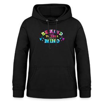 Be kind to your mind Mentale Gesundheit - Frauen Hoodie - Schwarz - Vorne - AI Model Female 172 light (172cm)