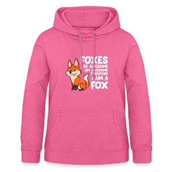 Foxes Are Awesome I am Awesome Therefore I am A Fo - Women's Hoodie - pink - Front - AI Model Female 172 light (172cm)