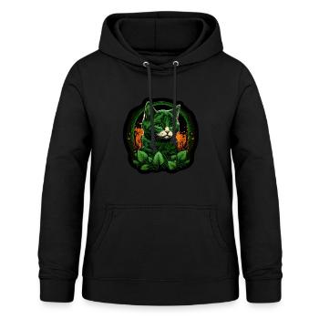Katze Kätzchen St. Patricks Day Irland Irisch - Frauen Hoodie - Schwarz - Vorne - AI Model Female 172 light (172cm)