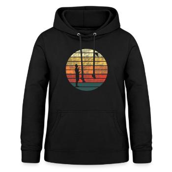 Hang Gliding Kite Flying Retro Gift - Women's Hoodie - black - Front - AI Model Female 172 light (172cm)