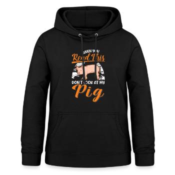 Pig Gift Farmer Pig - Women's Hoodie - black - Front - AI Model Female 172 light (172cm)