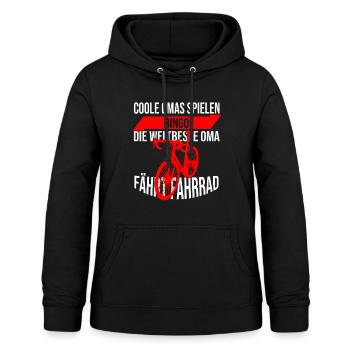 Die weltbeste Oma fährt Fahrrad. - Frauen Hoodie - Schwarz - Vorne - AI Model Female 172 light (172cm)