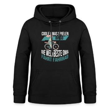 Die weltbeste Oma fährt Fahrrad. - Frauen Hoodie - Schwarz - Vorne - AI Model Female 172 light (172cm)