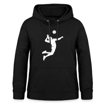 Volleyballer Silhouette Volleyball - Frauen Hoodie - Schwarz - Vorne - AI Model Female 172 light (172cm)