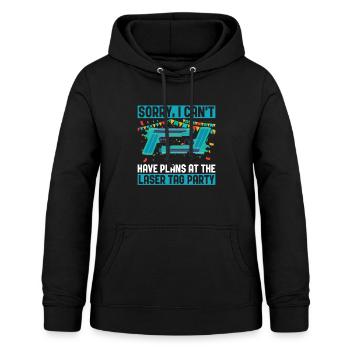 Laser-tag-geburtstagsparty-design Für - Frauen Hoodie - Schwarz - Vorne - AI Model Female 172 light (172cm)