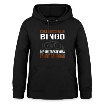 Die weltbeste Oma fährt Fahrrad. - Frauen Hoodie - Schwarz - Vorne - AI Model Female 172 light (172cm)