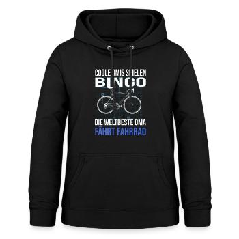 Die weltbeste Oma fährt Fahrrad. - Frauen Hoodie - Schwarz - Vorne - AI Model Female 172 light (172cm)