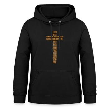 Ich kann alle Dinge durch Christus Cross Women's t - Frauen Hoodie - Schwarz - Vorne - AI Model Female 172 light (172cm)