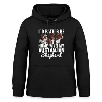Berger australien - Sweat à capuche Femme - noir - Devant - AI Model Female 172 light (172cm)