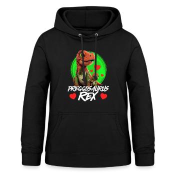 Schwangere Preggosaurus werdende Mütter Mamasaurus - Frauen Hoodie - Schwarz - Vorne - AI Model Female 172 light (172cm)