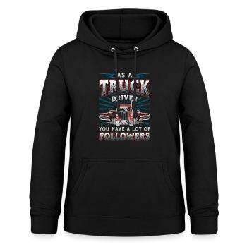 Lkw-Fahrer Haben Eine Menge Anhänger - Frauen Hoodie - Schwarz - Vorne - AI Model Female 172 light (172cm)