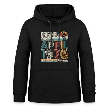April 1976 Jahrestag April 1976 Geschenk 1976 - Frauen Hoodie - Schwarz - Vorne - AI Model Female 172 light (172cm)