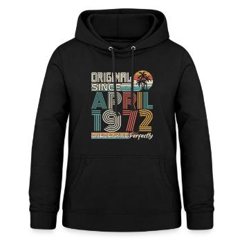 April 1972 Jubiläum April 1972 Geschenk 1972 - Frauen Hoodie - Schwarz - Vorne - AI Model Female 172 light (172cm)