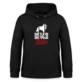 Shetland Sheepdog Sheltie Mom - Women's Hoodie - black - Front - AI Model Female 172 light (172cm)