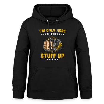Stapler Gabelstapler - Frauen Hoodie - Schwarz - Vorne - AI Model Female 172 light (172cm)