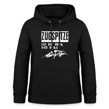 Zugspitze Berg Bergsteiger - Frauen Hoodie - Schwarz - Vorne - AI Model Female 172 light (172cm)