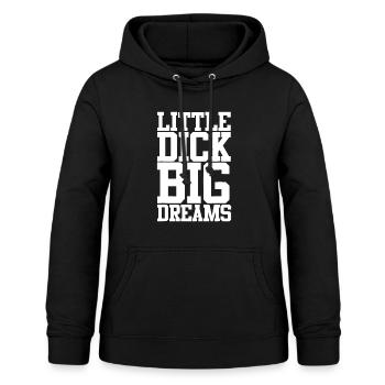Little Dick Big Dreams Adulte Noir Humorsize mat - Sweat à capuche Femme - noir - Devant - AI Model Female 172 light (172cm)
