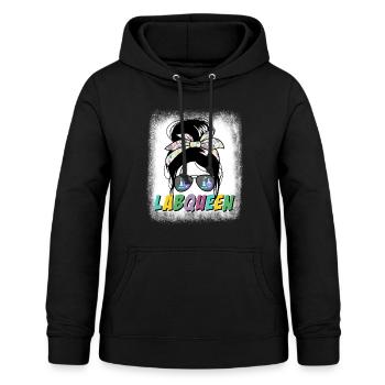 Labor Queen Messy Bun Women's Science Lab Week - Frauen Hoodie - Schwarz - Vorne - AI Model Female 172 light (172cm)