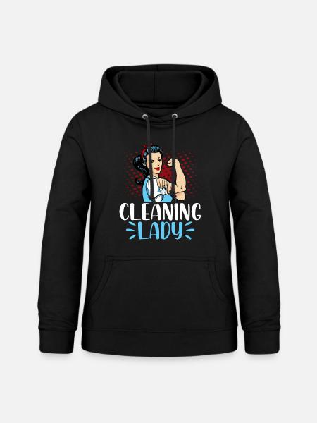 Cleaning Lady - Frauen Hoodie - Schwarz