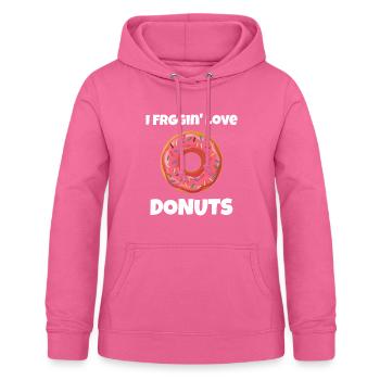 unny I Friggin Love Donuts Doughnutwintersummerspr - Sweat à capuche Femme - rose - Devant - AI Model Female 172 light (172cm)