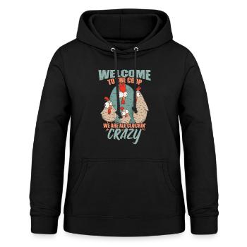 We Are All Cluckin Crazy - Women's Hoodie - black - Front - AI Model Female 172 light (172cm)