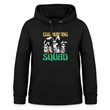 Eierjagdgruppe Ostern Funny Kid Ostern Eiersuche - Frauen Hoodie - Schwarz - Vorne - AI Model Female 172 light (172cm)