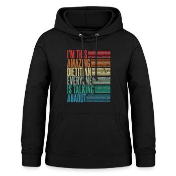 Vintage Diätassistent Diätologen Geschenk Retro - Frauen Hoodie - Schwarz - Vorne - AI Model Female 172 light (172cm)
