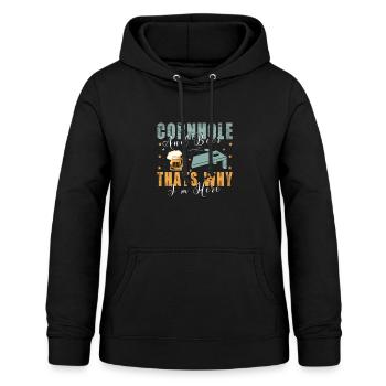 Lustige Cornhole-Spielspieler-Liebhaber - Frauen Hoodie - Schwarz - Vorne - AI Model Female 172 light (172cm)