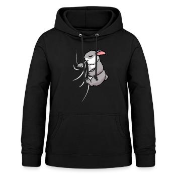 Biting Rabbit - Women's Hoodie - black - Front - AI Model Female 172 light (172cm)