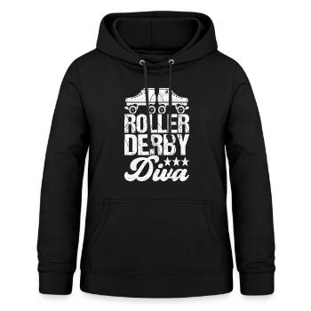 Roller derby - Sweat à capuche Femme - noir - Devant - AI Model Female 172 light (172cm)