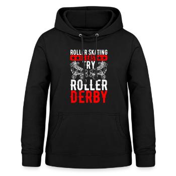 Roller derby - Sweat à capuche Femme - noir - Devant - AI Model Female 172 light (172cm)