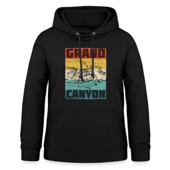 Grand Canyon Nationalpark Merchandise Retro - Frauen Hoodie - Schwarz - Vorne - AI Model Female 172 light (172cm)