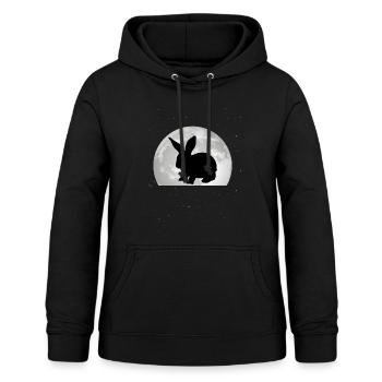 Rabbit Moon Bunny Bunny - Women's Hoodie - black - Front - AI Model Female 172 light (172cm)