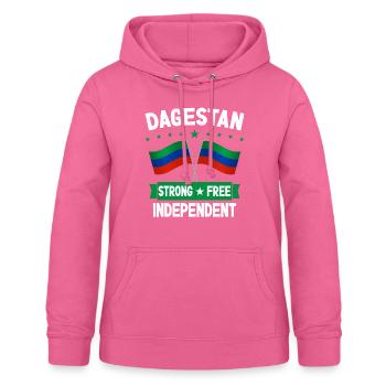 Daghestan - Sweat à capuche Femme - rose - Devant - AI Model Female 172 light (172cm)