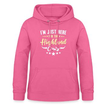 Hochlandrinder Highland Cow - Frauen Hoodie - Pink - Vorne - AI Model Female 172 light (172cm)