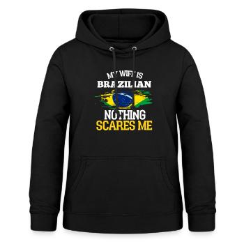 Brasilien - Frauen Hoodie - Schwarz - Vorne - AI Model Female 172 light (172cm)