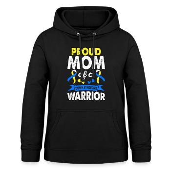 Mutter Des Down-syndrom-kriegers-bewusstseins, - Frauen Hoodie - Schwarz - Vorne - AI Model Female 172 light (172cm)